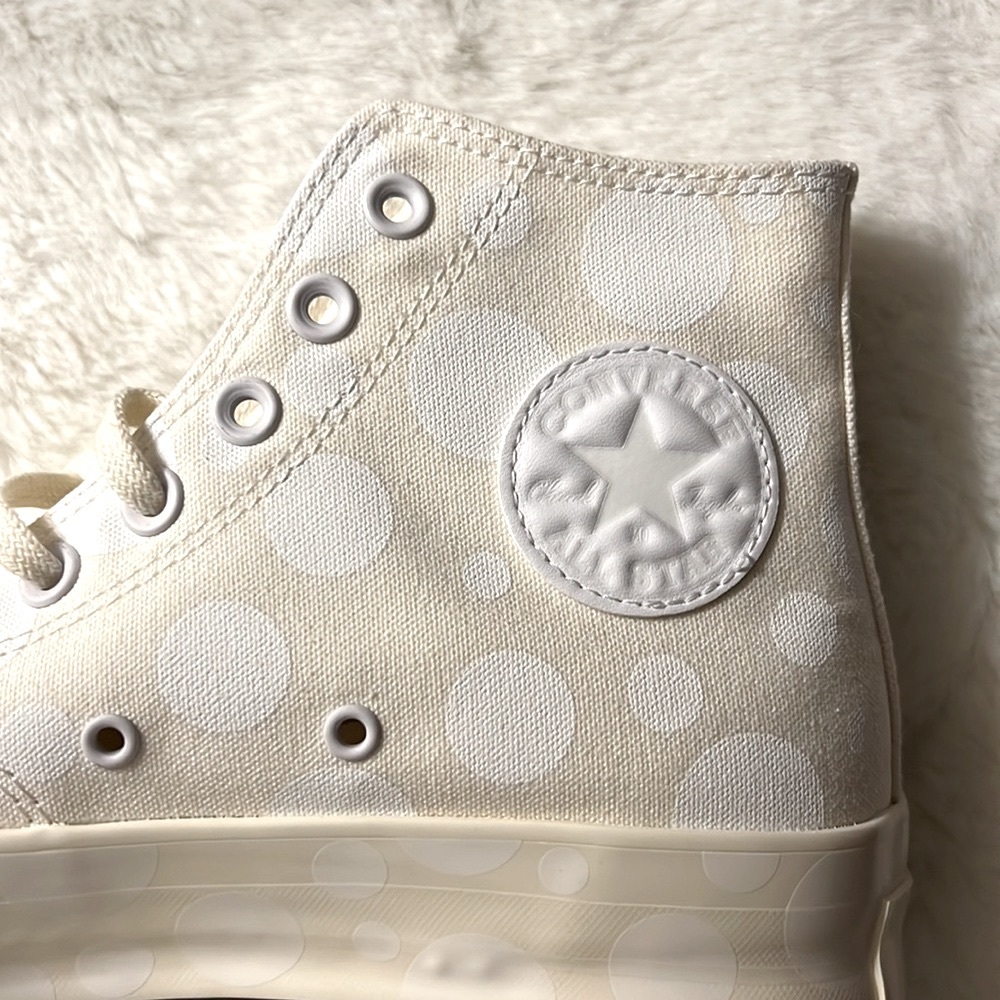NEW Men’s Converse White Polka Dot Chuck Taylor 70 hi 7.5